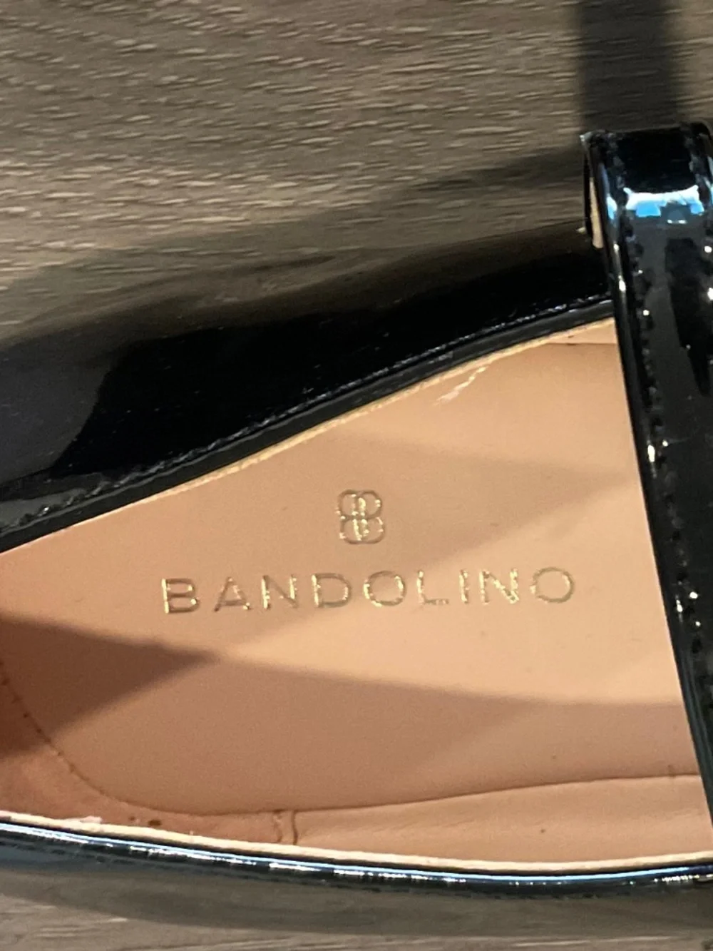 BANDOLINO Juletta  Flat Mary Jane’s in Black Patent Bow Accent Size 9 NEW